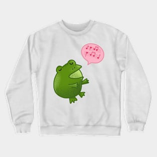 Serenading frog Crewneck Sweatshirt